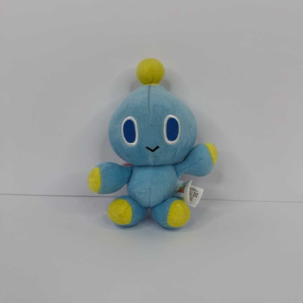 TOMY Sonic The Hedgehog Neutral Blue Chao 8" Plush Stuffed Animal Toy Sega EUC